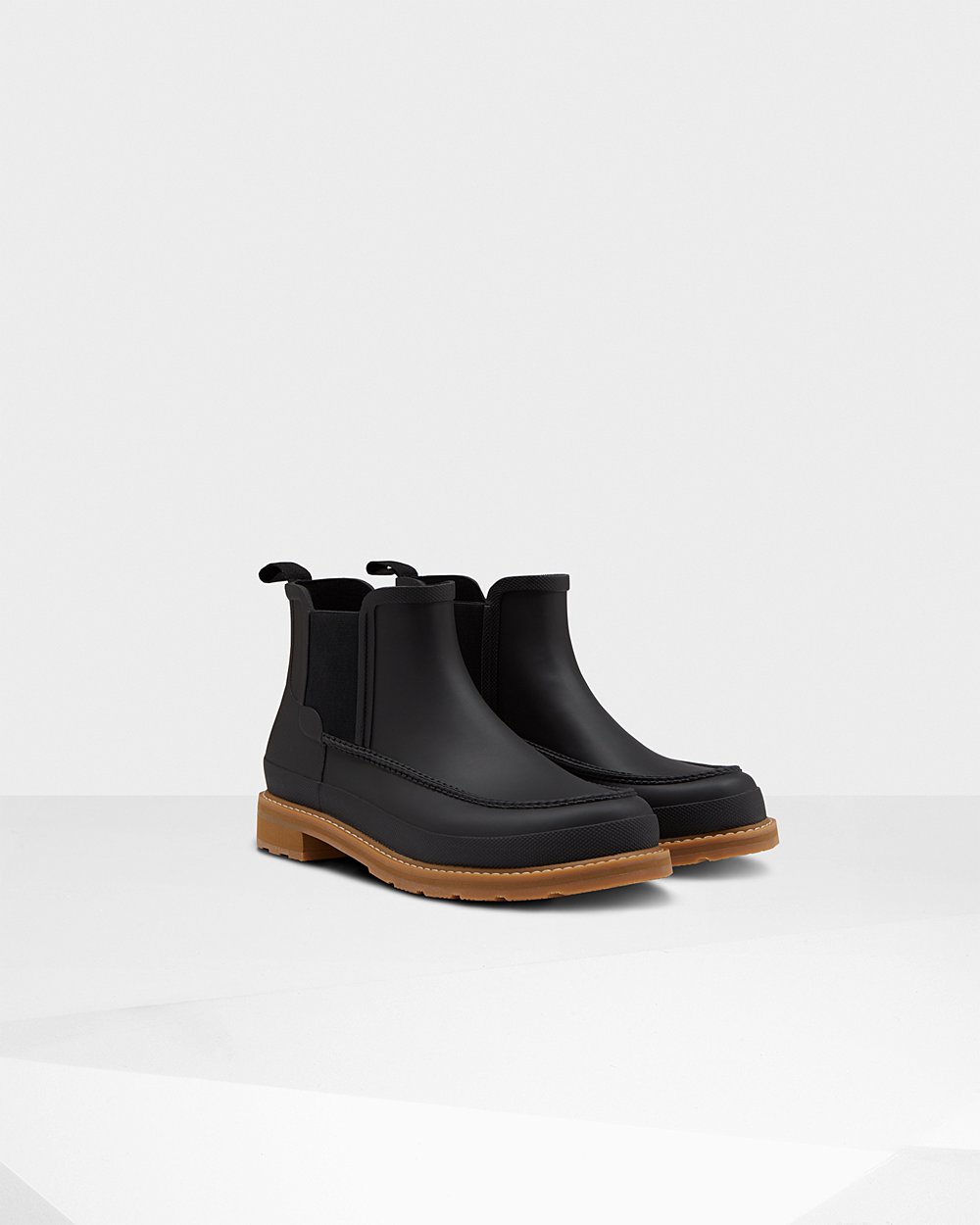 Hunter Original Moc Toe Chelsea Boots - Buy Mens Black - TUOISK623